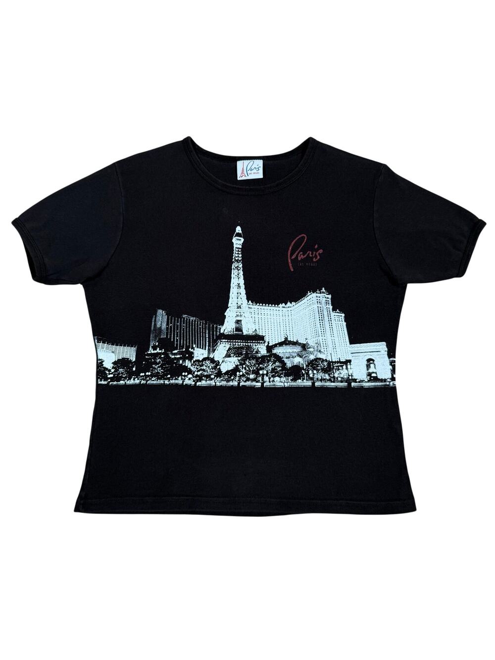 Vintage Paris Las Vegas Shirt Made in USA Eiffel Tower Casino Black Tourist Tee